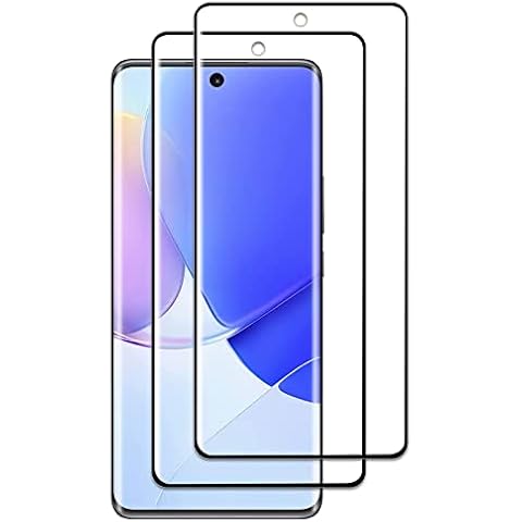 Pack of 2 screen protectors compatible with Huawei Nova 9Tempered Glass screen protectors, 9H hardness, anti-scratch, anti-oil, anti-bubble for Huawei Nova 9 Cover