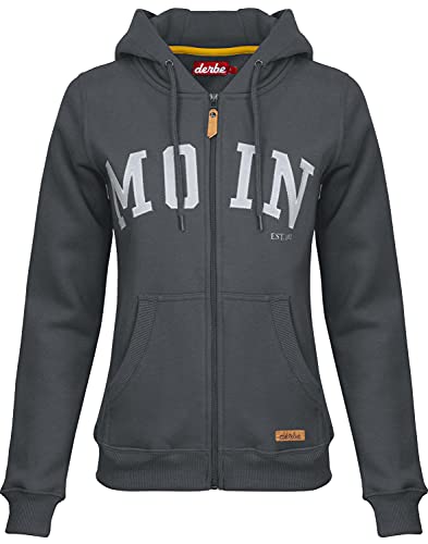 Preisvergleich Produktbild derbe Hamburg Moin Frauen Kapuzenjacke anthrazit S