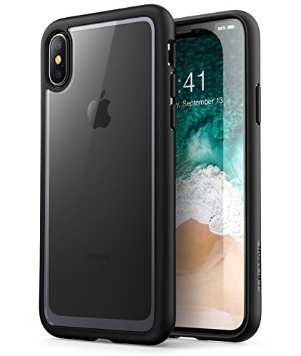 i-Blason Case for Phone X (2017)/ iPhone Xs (2018), Scratch Resistant Clear Halo Series Case (Clear/Black)
