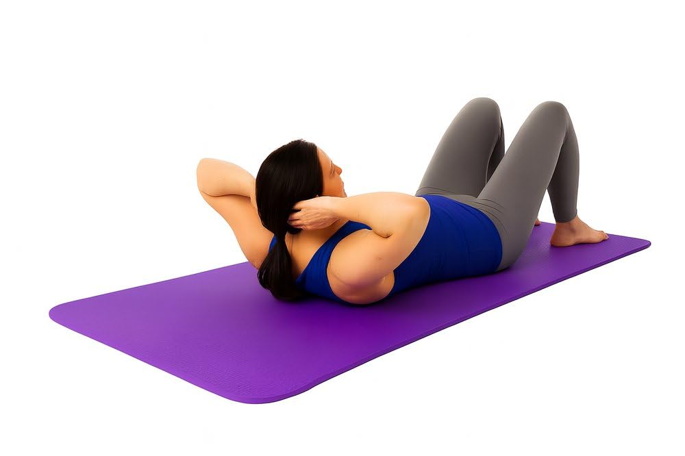 Bodyline Materassino allenamento fitness yoga pilates con elastici e tracolla - tappetino per allenamento da casa e palestra - spessore 0,4 cm - dimensioni 173 x 61 cm