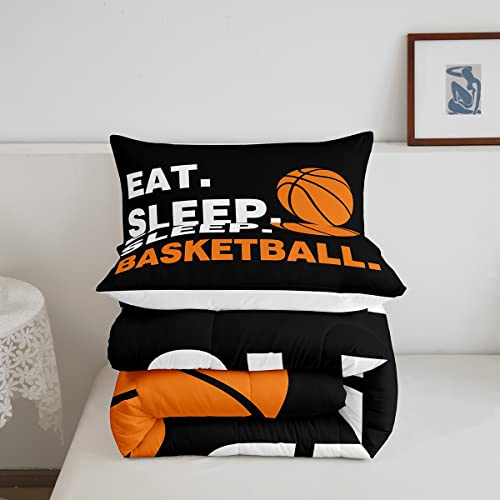 Image of Feelyou Basketball Comforter Set Twin Size 3Pcs for Kids Boys Girls Teens