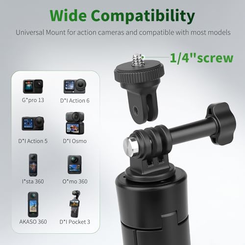 JOILCAN 25.2" Mini Selfie Stick Tripod, Portable Handle Grip Tripod - image 4