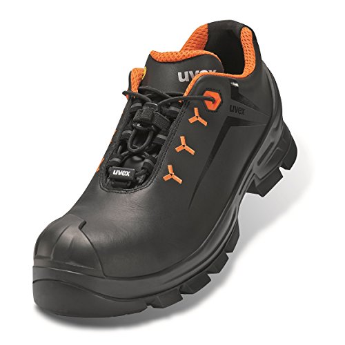 Uvex 1 Sport S3 ESD Sicherheitsschuhe für Herren - Bequeme & Atmungsaktive Arbeitsschuhe für Männer - Leichte & Ergonomische Halbschuhe Velours ,Schwarz,44 EU 8 Uvex 2 Arbeitsschuhe - Sicherheitsschuhe S3 SRC ESD - Orange-Schwarz, Größe:46