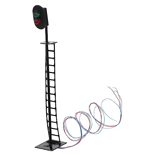 CORHAD Realistic Mini Signal Lamp Model for Model Railroads Durable Construction for DIY Micro Landscapes Sand Table Accessories Lightweight Space Saving