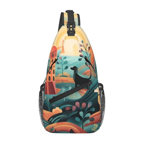 Bolso Pequeño Bandolera para Senderismo con Diseño de Teckel miniatura 2