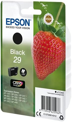 Epson 29 Black Strawberry Genuine, Claria Home Ink
