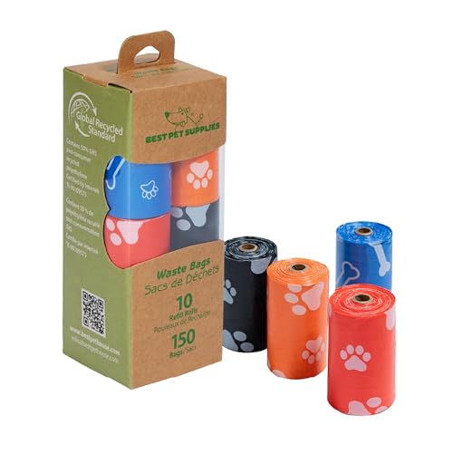 Image of Best Pet Supplies Dog Poop Bags for Waste Refuse Cleanup, Doggy Roll Replacements for Outdoor Puppy Walking and Travel, Leak Proof and Tear Resistant, Thick Plastic - Assorted (Scented), 150 Bags