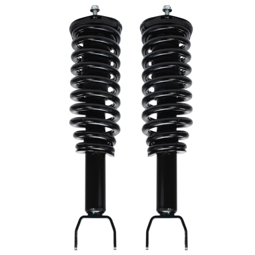Image of Detroit Axle - 2WD Struts Shocks for 2005-2009 Dodge Dakota Mitsubishi Raider 2006 2007 2008 2 Front Ready Struts w /Coil Spring 2 Rear Shock Absorbers Assembly Replacement