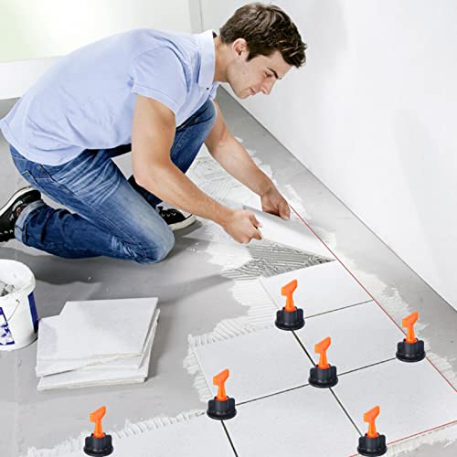 Reusable 1/16" Tile Leveling System Kit (800pcs) w/ 4000 1/8" Cross Spacers + 16 Wrenches & 100 Steel Pins - Professional Floor Installation Tools(800, 1/8) - Image 5