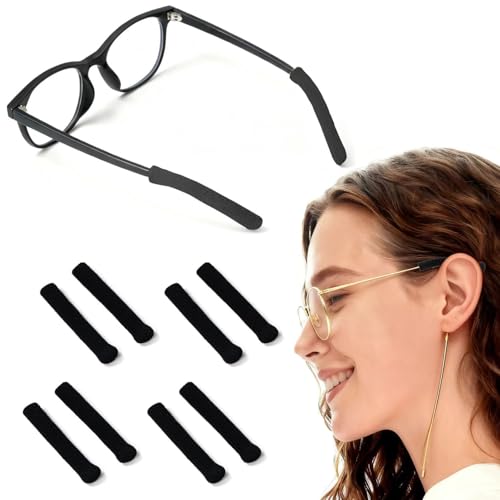 Endlanoo Glasses Ear Cushion, Eyeglasses Temple Tips Sleeve, Soft Knitting Cotton Eyewear Holder for Suitable for All Types of Eyewear