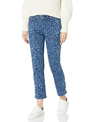 NYDJ Women s Misses Marilyn Straight Ankle Jeans, Wild Animal Discharge, 6