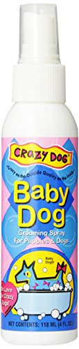 Crazy Dog Baby Powder Grooming Spray for Dogs, 4-Ounce