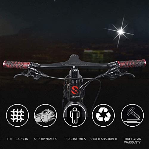 Bicycle Handlebar, 3K Carbon Fibre Bicycle Mtb Riser -17 Degree One-Shaped Integrated Handlebar With Stem For Mountain Bike Parts 600-800/80-119Mm… #TOP1