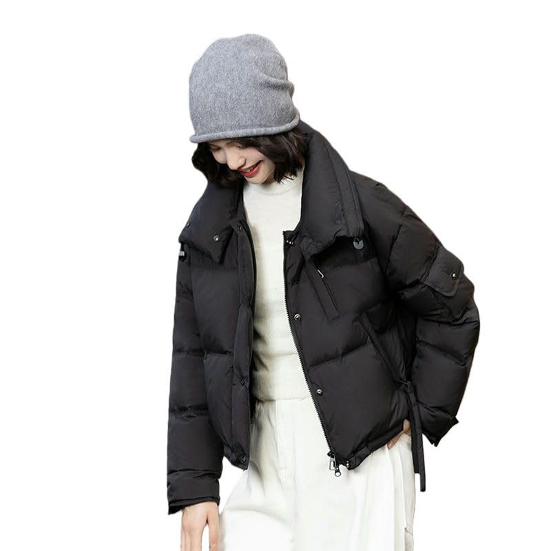 Veste d'hiver courte simple et polyvalente coupe ajustée et confort thermique