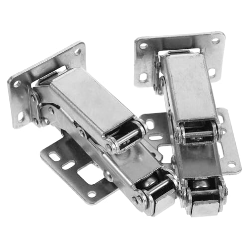 Hoement 2 piezas Bisagras Hidráulicas para Puertas de Armarios Diseño Extra Grande Resistente Cierre Silencioso con Amortiguación Hidráulica Montaje Superficial para Muebles Grandes