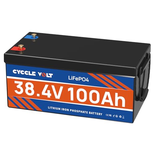 CYCCLEVOLT 36V 100Ah Golf Cart Lithium Battery, 36V LiFePO4 Trolling...