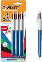 BIC 4-Color Ballpoint Pen, Medium Point (1.0mm), Assorted Inks, 3-Count