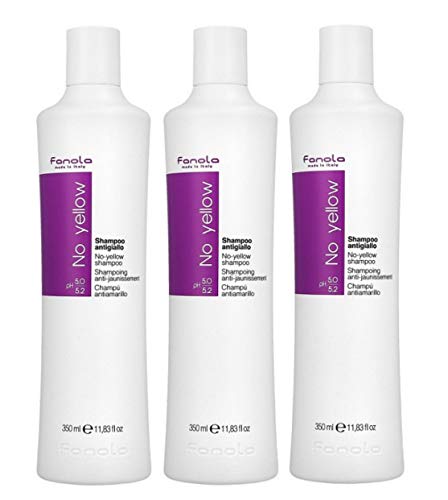Fanola Fanola No Yellow Shampoo, 350 ml, Pack of 3, 350 ml (Pack of 3)