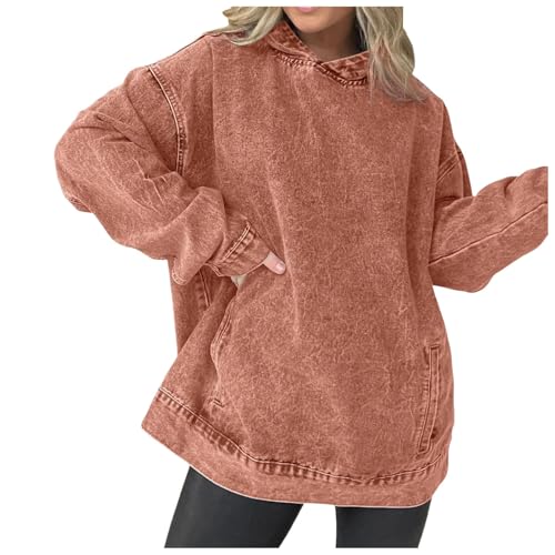 Sweat-shirt en jean à capuche femme ample veste denim élégant
