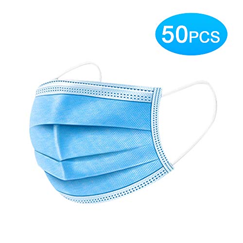 50 PCS Mask de seguridad desechables Filtración de tela no tejida Mask facial suave y transpirable Mask protectoras para la contaminación de partículas de polvo