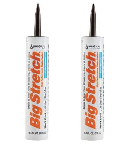 Image of Sashco 10008 Big Stretch Caulk Dark Brown 10.5-Ounce (Pack of 2)