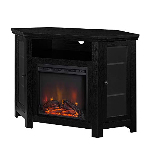 Walker Edison Alcott Corner Fireplace TV Stand #TOP19