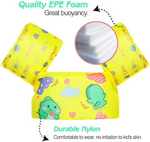 MoKo Swim Arm Band for Kids, Children Swim Vest Cute Cartoon Swimming Wings Pool Floats Sleeve Toddlers Water Device Beach Sports Learning Swim Training Equipment