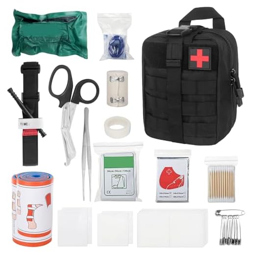 Mineup Erste Hilfe Set Outdoor,46 Stück Erste Hilfe Trauma Set, First Aid Kit Military, Outdoor Notfall Trauma Ausrüstung, Medizinische Tasche für Outdoor Zuhause, Auto, Outdoor-Camping
