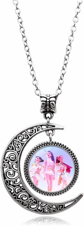 Store KPop Demon Necklace, Moon Pendant Necklace Cosplay Christmas Party Costume Accessories for Fans, Women, Girls