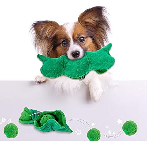 iKiKin Pet Snuffle Feeding Mat,Dog Educational Sound Toys,Cat Toy Interactive,Slow Feeding Dog and cat，Pet Activity Play Toy,Relieve Stress, Increase Fun and be Smarter (Pea) Cover