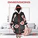 CROWN Anime Blanket Hoodie Wearable for Men and Women, Soft Fluffy Warm Blankets Bed Sofa with Pocket (RedAkat)