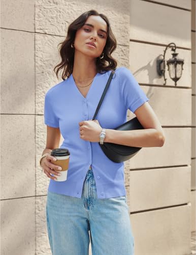 GRACE KARIN Cardigan for Women Summer Lightweight Cardigan Summer Clothing Outfits Women(Sky Blue,XL) — view 5