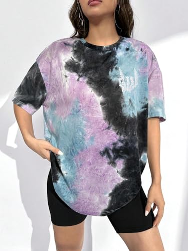 Womens Oversized Graphic Tees Moon Printed Tshirts Butterfly Shirt Vintage Summer Y2K Tops3