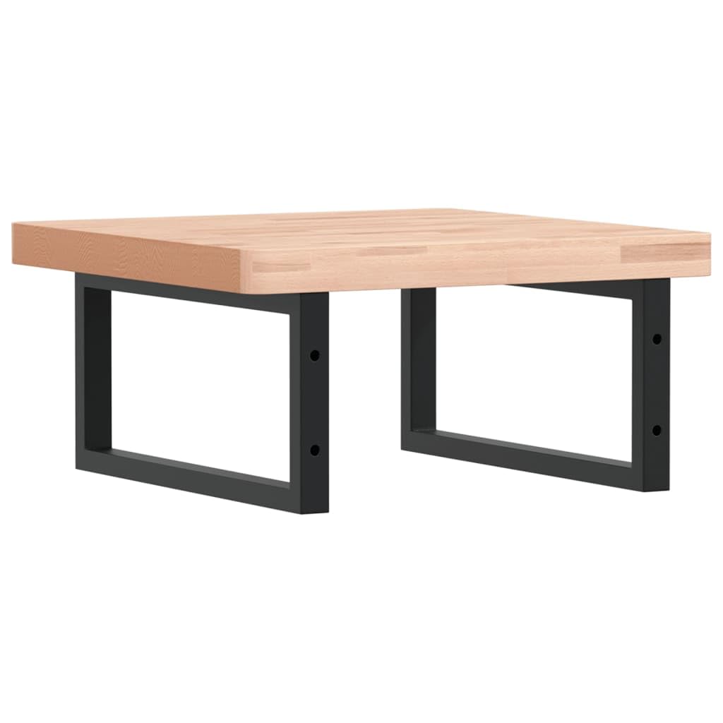 Mensola da parete per lavabo, 50 x 50 cm, in legno massello di