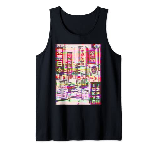 Vaporwave Aesthetic Tokyo Japan Street Japanese Streetwear Camiseta sin Mangas
