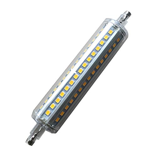 Maislampe R7s LED-Lampendimmer 135mm Lang Milchig 12W / Transparente Abdeckung R7s LED-Stecker Licht 25 Mm Durchmesser (Color : 110-130V, Size : Nature White4000K)