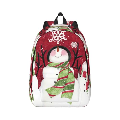 Sac à dos ordinateur 15" pour voyage camping et randonnée motif bonhomme de neige