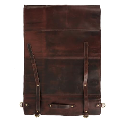 vintage crafts Genuine Buffalo Leather Knife Roll Set Chef's Knife Holder Cutlery Sheath Artist Case Organizer Storage bag Travel Friendly Gift for Men & Women Portable chef knife cases Organizer - Image 5