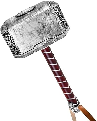 LoGest Halloween Hammer Cosplay - Small and Large Available Lightweight PU Foam Hammer - Perfect Replica with Textured Detailing - Ideal Costume Prop for Dress-up Great Gift for Birthday (Small)
