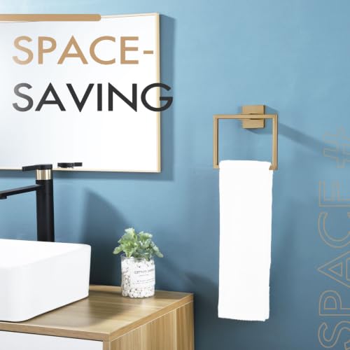 KOKOSIRI Towel Ring Holder Bathroom Lavatory Hand Towel Rack Wall Mount Bathroom Hardware Champagne Bronze Stainless Steel, B3004CPG by KOKOSIRI - Used condition - Image 9
