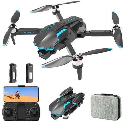 1080P FPV Camera Drone for Beginners, Foldable Quadcopter with Remote