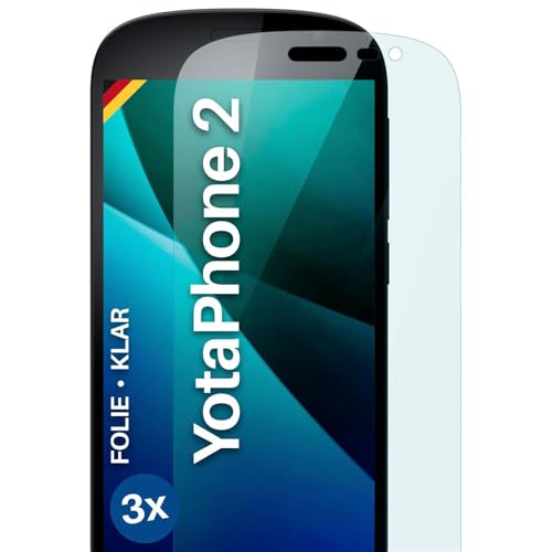 moex Película protectora transparente HD compatible con Yotaphone 2, película delgada resistente a los arañazos, 3 piezas, Ultra-Claro