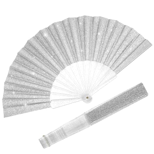 9" Glitter Folding Hand Fan