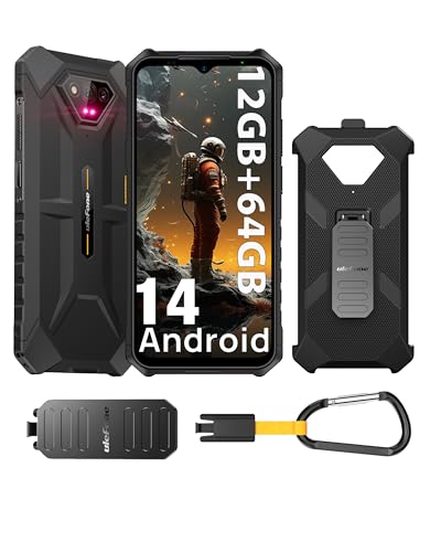 Ulefone Armor X13 [2024] Movil Resistent 12GB+64GB/256GB, Android 14 Movil Indestructible, 6320mAh, 50MP+24MP Visión Nocturna Cámara, 6,52' HD+ Móvil Todoterreno Dual 4G SIM/NFC/GPS
