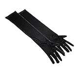 niceEshop(TM) Dress up Cosplay Photo Props Long Satin Opera Gloves-Black