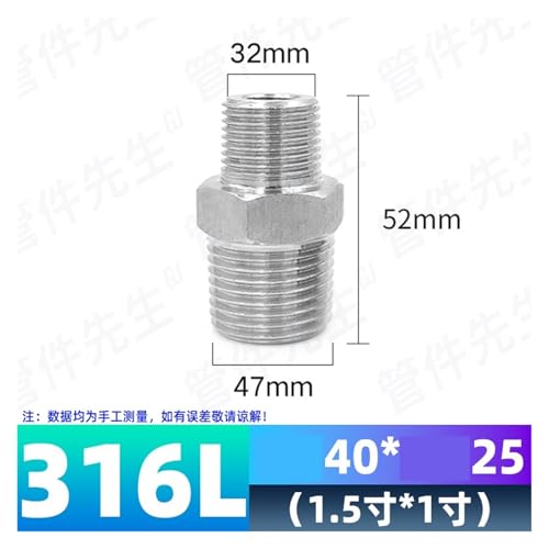 Raccord de conversion filetage mâle inox 316L pour réparations faciles - 3