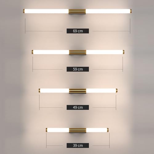 Iluminación de pared interior moderna LED larga oro para sala de estar 5