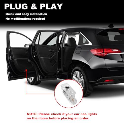 Luz LED Proyector Logo Puerta Auto 4PCS Compatible RLX MDX miniatura 5