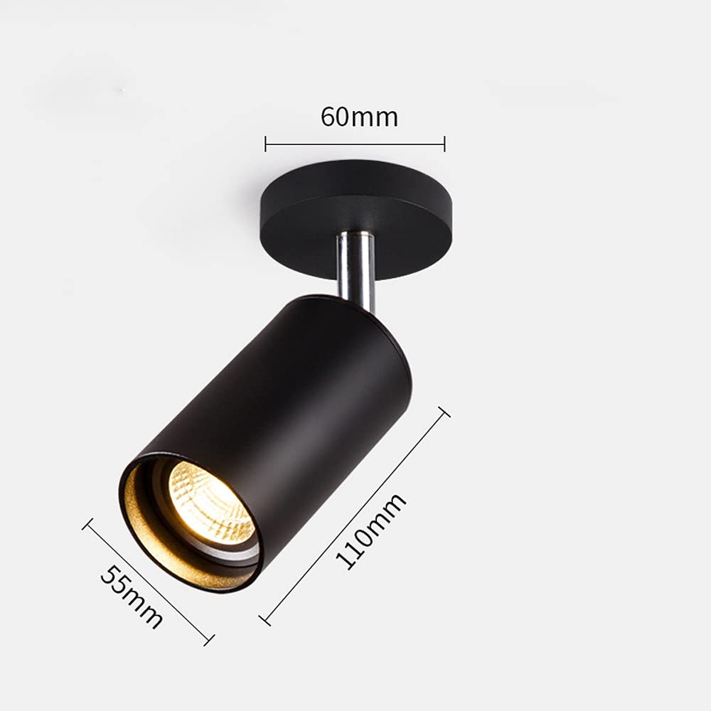 Paquete de 2 focos de Techo LED de Pared, Apliques de Pared Ajustables y giratorios GU10, lámpara de Lectura de Noche, lámparas de Superficie para baño [Clase energética A++]