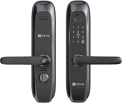 EZVIZ-L2S-Smart-Fingerprint-Lock-Keyless-Lock-with-Four-Unlock-Methods-Real-Time-Mobile-Alerts-Built-in-Electronic-Doorbell-Anti-Tamper-Alarm-Low-Battery-Warning-Easy-User-Management